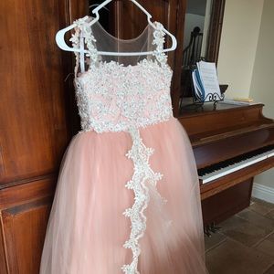 Flower girl or quinceañera little girl dress.